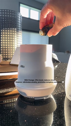 My go to DoTerra diffuser blend. ✨🤍 #fyp #essentialoil #doterra #balance