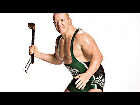 Finlay fighting with Shillelagh WWE