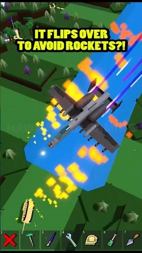 Roblox Build a Boat for Treasure Abrams Tank flips to avoid Attack jet Rocket #babft #roblox