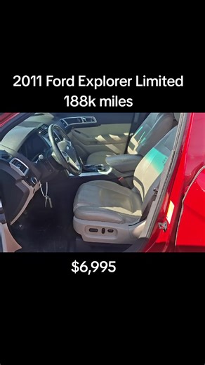 2011 Ford Explorer Limited. 188k miles. $6,995. Some financing available. Extra clean. Well maintained. Leather interior. 3rd row seating. Memory seat settings. Heated and cooled seats. Navigation. Touchscreen display. Bluetooth. Rearview camera. Sunroof. Auto trunk door. Auto stow back seating. Auto side mirrors. Great heat. Cold AC. Runs and drives amazing. Come see it today at Lazars Auto Sales, located at 487 Flowing Wells Rd Martinez Ga 30907. Questions? Contact us at 706-267-8823 or 706-29