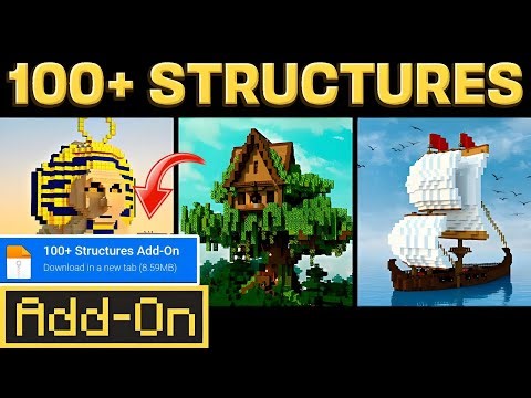 +100 Structures Addon for MCPE 1.21.93 | Mediafire Directlink