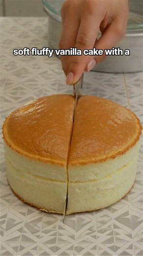 Soft vanilla cake recipe 🍮