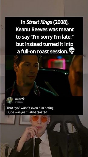 In Street Kings (2008), Keanu Reeves was meant to say "I'm sorry I'm late," but instead turned it