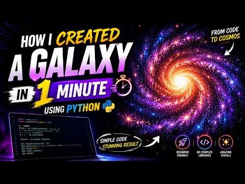 How I Created a Beautiful Galaxy in 1 Minute Using Python 🌌