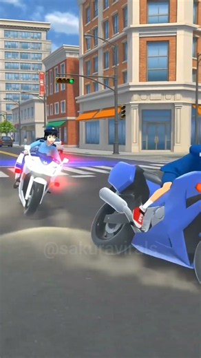 ユウタは警察のバイクで逃走する ‼️#サクラスクールシミュレーター #ずんだもん #ずんだもん解説 #ぴこみんず #サイコパス #小学校 #アプリ #sakura #shorts