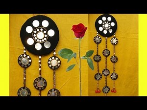 How to Make Beautiful Wall Hanging With Bangles and Cloth II DIY Wall Hanging For Room Decor!