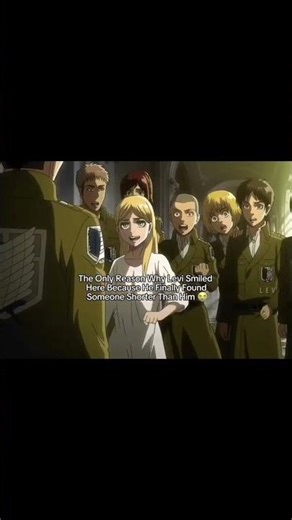 The only time we saw Levi Smiling in AoT🥲