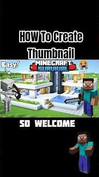 How to create thumbnail for Minecraft ll Minecraft tutorial ll #minecraft #shorts