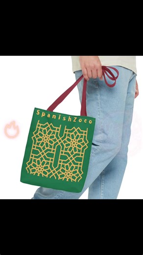 Spanish Zoco Arab Inspired Tote Bag | Eco-Friendly Shopping, Gift, Travel. #foryour , #viral #videotrending This Spanish Zoco Arab Inspired on Morocco Tote Bag exudes exotic vibes and eco-friendly charm. Perfect for shopping, gifting, or traveling. Ideal for those who love Moroccan aesthetics and want to make a statement. Relevant for holidays like Christmas, birthdays, or Mother's Day. Product features - 100% Polyester body for strength and durability - Reinforced stitching on handles for extra