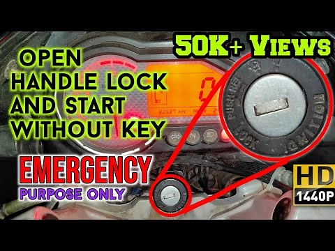 How to open Bike Handle Lock and Start without KEY || for EMERGENCY purpose || By ALL ABOUT JUGAAD.