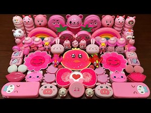 PINK Slime !! Mixing Random Things Into Slime !! Satisfying Slime Videos #1002