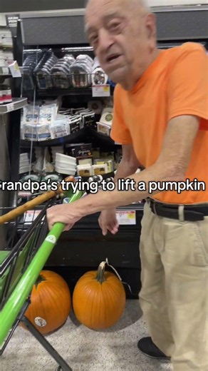 Grandpa Tries to Lift a Pumpkin 🎃😂 | Funniest Grandpa Moment Ever!