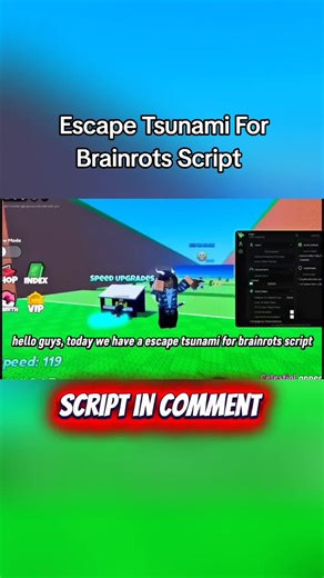 [🌿 NEW] Escape Tsunami For Brainrots Script – NO KEY | GOD MODE | REMOVE TSUNAMI | AUTO FARM #robloxscripts #escapetsunamiforbrainrots #robloxfyp #brainrots