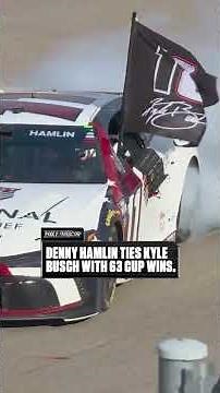 Denny Hamlin wins at Michigan and ties Kyle Busch with 63 career Cup Series victories #racing