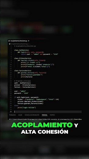 Acoplamiento y Cohesión explicado fácil 💻🧘 | Buen diseño de software #shorts