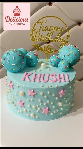 💙 Beautiful Blue Birthday Cake | Pretty Blue Cake for Girls