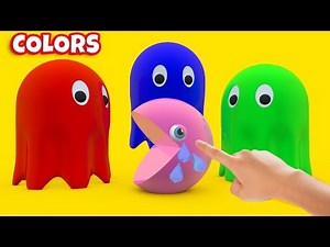 Learn Colors with 3D Pacman for Kids Children Toddlers