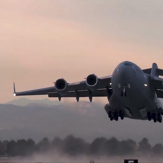 Incredible C-17 Globemaster Rapid Takeoff #usaf #military #transport
