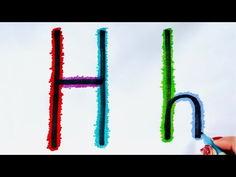 Learn Letter H h Coloring for Kids | Preschool Alphabet Coloring Activity