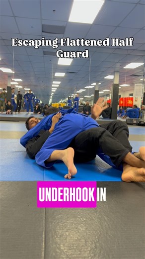 Using Lockdown To Escape a Flattened Half Guard. #halfguard #guardrecovery #bjj