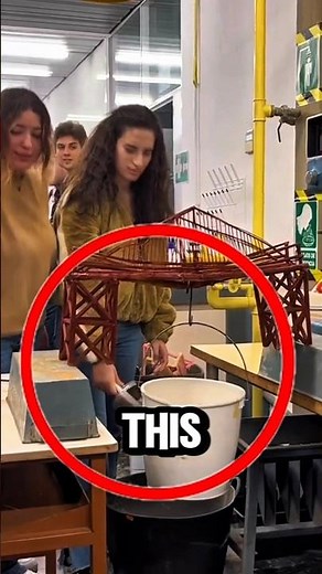 Spaghetti bridge… so strong it broke the bucket 😳 Wait for it.