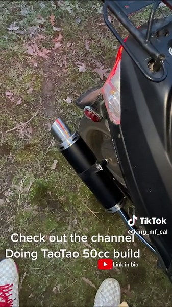 Tao Tao 50cc Amazon Exhaust backfire! #taotao #moped #scooter #50cc #youtube #backfire #motorcycle #kentucky
