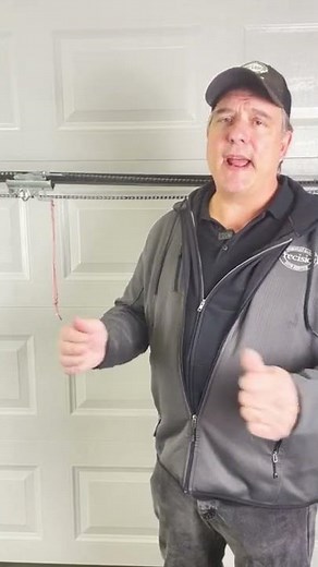 How to Fix a Sagging Chain on your Garage Door #Shorts
