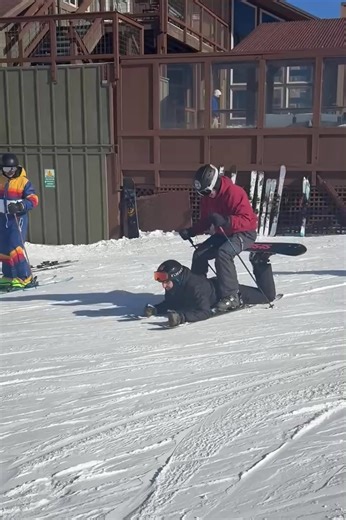 My son Gabriel on the bottom and his friend Baker riding on top of Keystone Mountain today. I think we need to break out the manual for these two. | Scott Allan Mathews