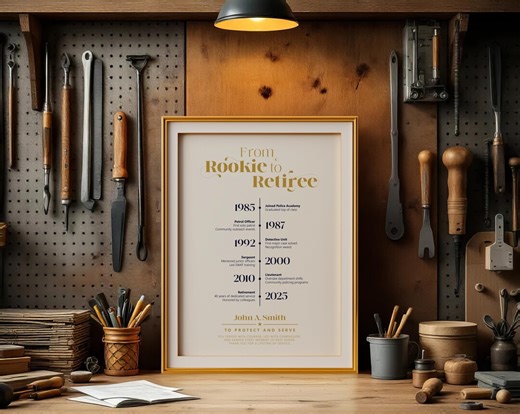 Police Retirement Gift — Retirement Plaque, Police Officer Gift, Personalized Retirement Gifts for Police - Etsy