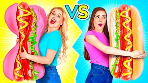 Squishy treats vs authentic bites challenge | Last one eating wins!