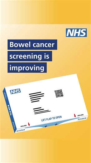 Bowel cancer screening in England is improving. FIT kits, sent to everyone aged between 50 and 74, will now checked at a lower threshold. This means smaller amounts of blood in poo samples can be spotted — helping to find signs of cancer earlier, treatment can be more successful. It’s the same simple test, just better at picking things up even earlier. Most people who use their kit won’t need further tests. When your kit arrives, put it by the loo. Don’t put it off. For more info, visit https://