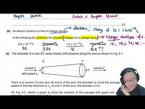 9.1b Ex3 ON18 P23 Q6 Drift Speed Graph | AS Electricity | Cambridge A Level 9702 Physics