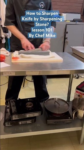 How to Sharpen Knife Using Sharpening Stone? #studentchef