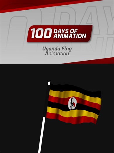 11/100 Days Of Animation Uganda flag in motion made in Adobe After Effects #100DaysOfAnimation #Day11 #UgandaFlag #Uganda #MoGraph #AfterEffects #MadeInUganda