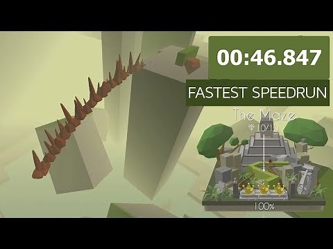 Dancing Line - The Maze Speedrun (46.847 seconds) Fastest Run | SHA