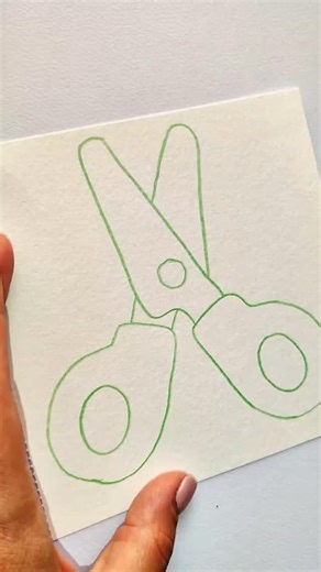 Huangaa on Instagram: "Scissors ✂️ coloring Asmr! #coloring #asmr #satisfying #painting #acrylicmarkers"