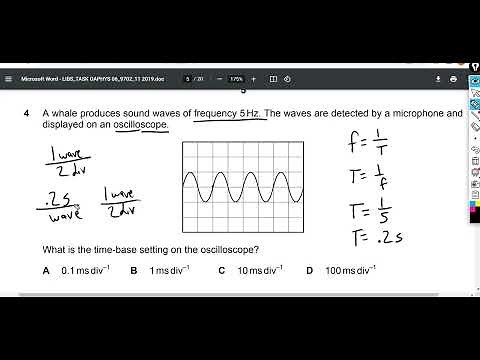 Solving for time-base setting on an oscilloscope