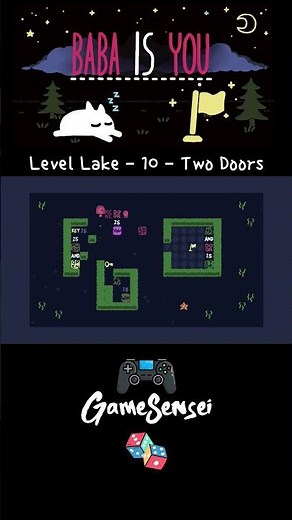 Level Lake 10 Two Doors Baba is You Walkthrough #babaisyou #indie #indiegame #puzzle