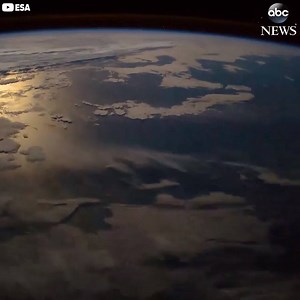 Stunning timelapse from space captures meteoroid streaking through the sky, thunderstorms down on Earth. http://abcn.ws/2hvPFLl | ABC News