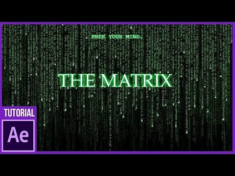 Código Animado en After Effects || THE MATRIX