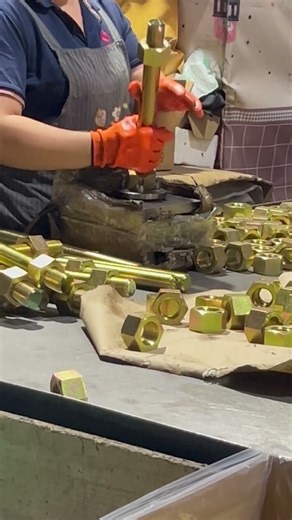 Assembly Line Footage: How Our Workers & Machines Team Up for Fast Bolt-Nut Pre-Assembly #fasteners