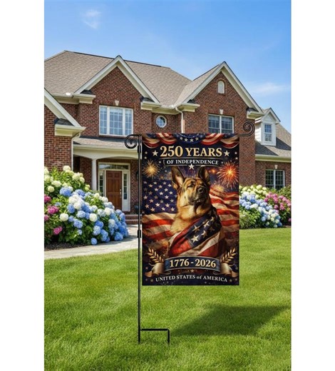 German Shepherd Patriotic Garden Flag, America 250th Anniversary Yard Decor, 250 Years of Independence Dog Banner, 1776-2026 USA - Etsy