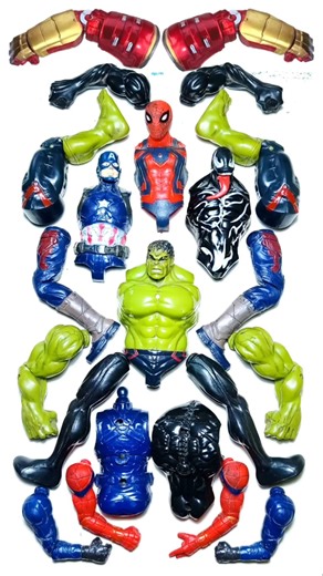 AVENGERS TOYS MARVEL'S, SPIDERMAN VS CAPTAIN AMERICA VS HULK VS VENOM. #avengers #shorts