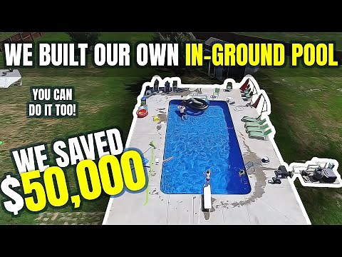 We built our own in-ground pool and saved $50,000! 🏊 [ DIY In-Ground Pool ] #diy #pool