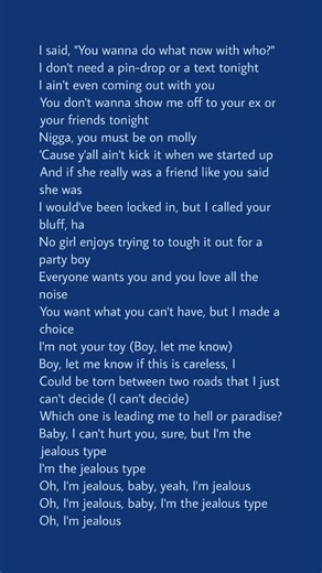 Jealous Type - Doja Cat #lyrics #jealoustype #dojacat