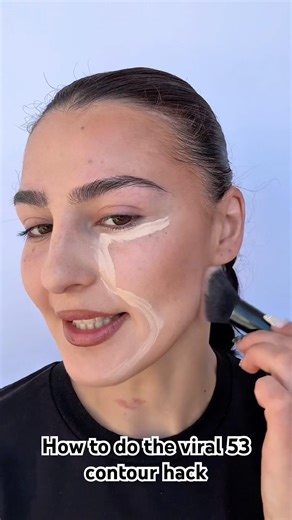 How to do the viral 53 contour hack ! #makeuptips #makeuphacks #makeuptutorial