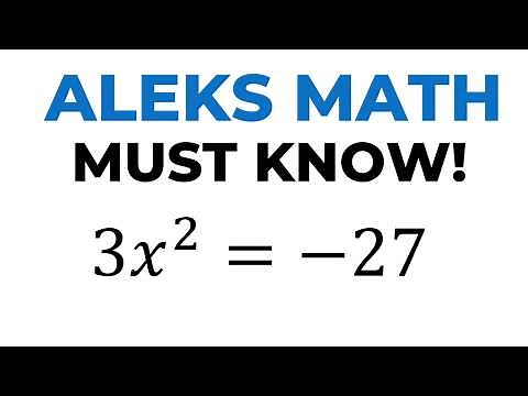 ALEKS Math – MUST KNOW for the ALEKS Math Placement Assessment!