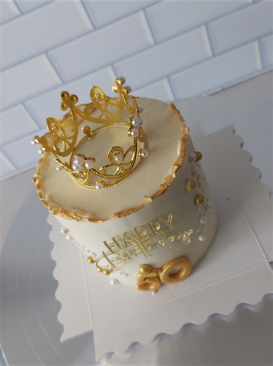 Elegant Mini Bento Cake for 50th Celebration