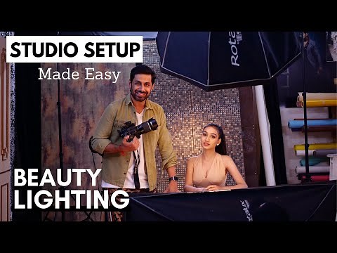 Studio Lighting Setup Tutorial In Hindi | Portrait Beauty Photoshoot With 3 Light Setup female model