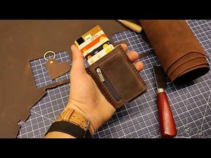 STOP Using Bulky Wallets - Make DIY Minimalist Pop Up leather RFID Card holder wallet - Tutorial